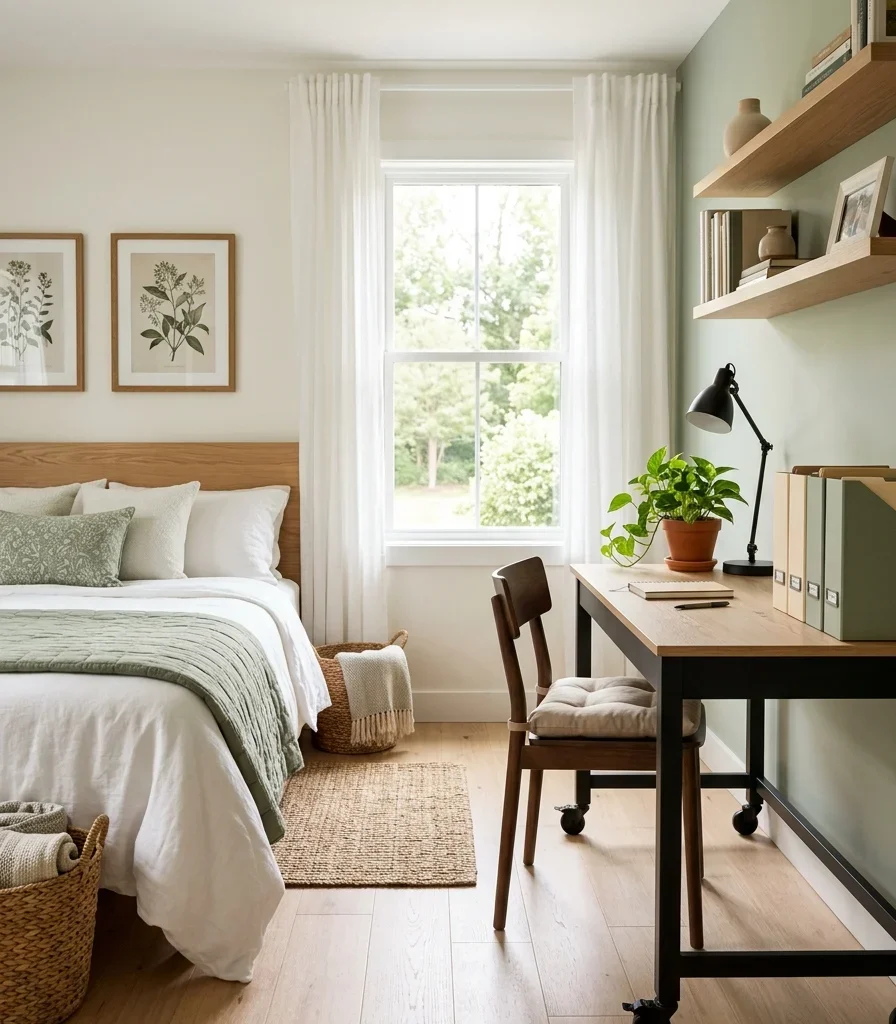6. Choose a Desk on Locking Casters That Rolls Fully Out of the Way