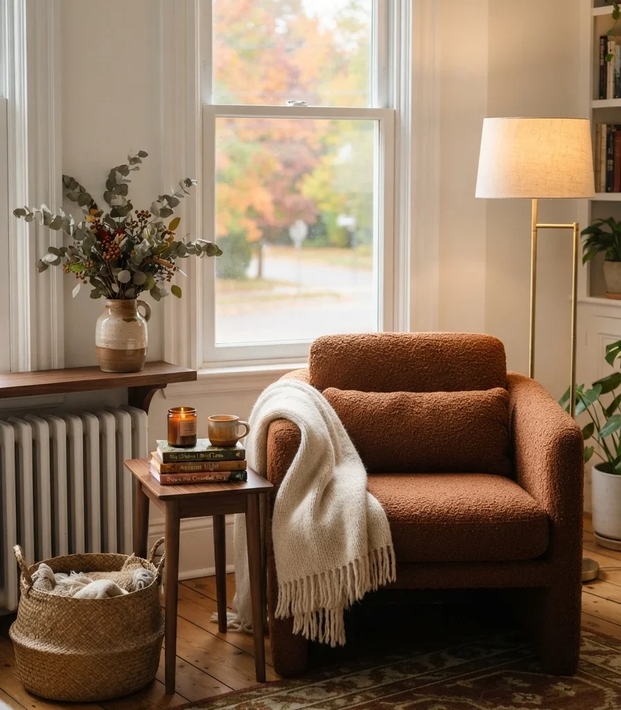 6. Create a Fall Reading Corner by the Window