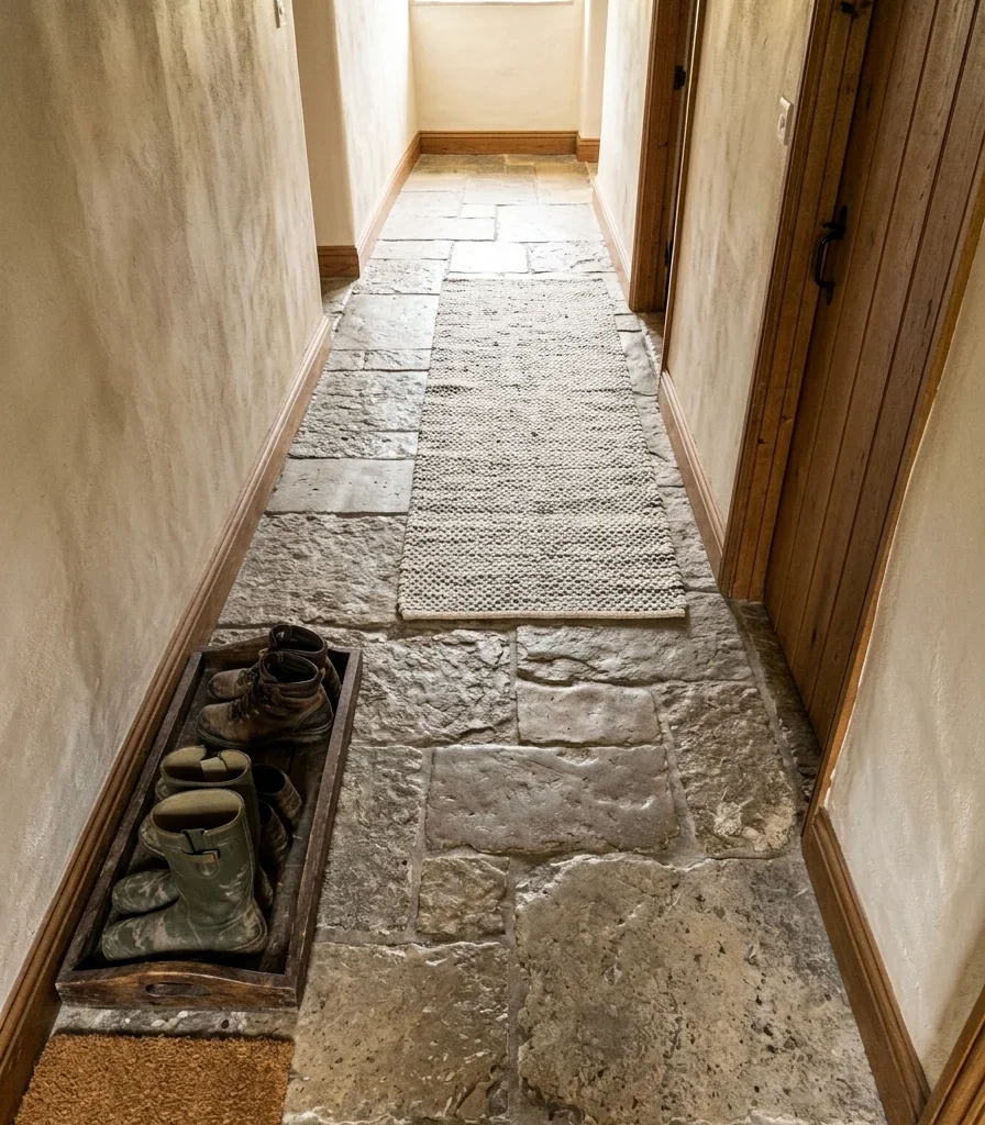 6. Flagstone or Slate Flooring
