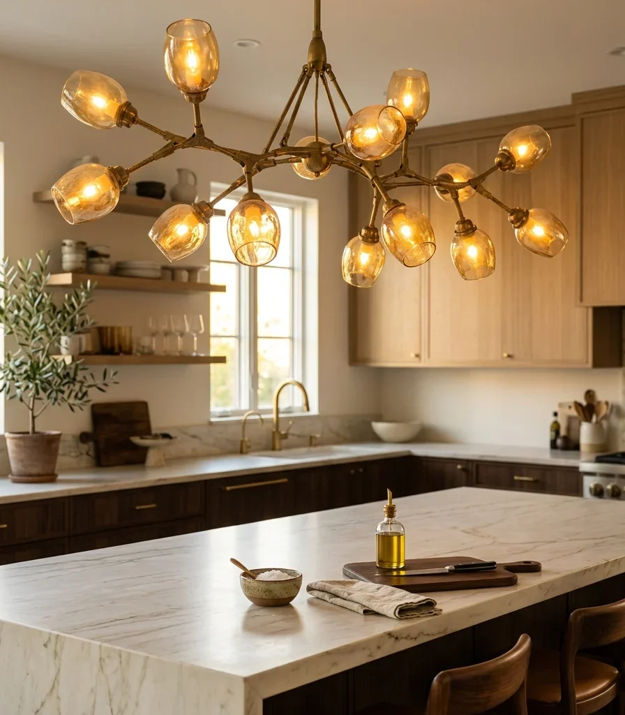 6. Hang a Single Statement Chandelier as Ceiling Jewelry
