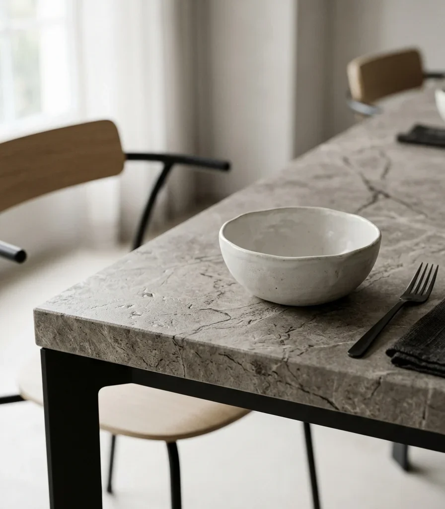6. Honed Stone Tabletop