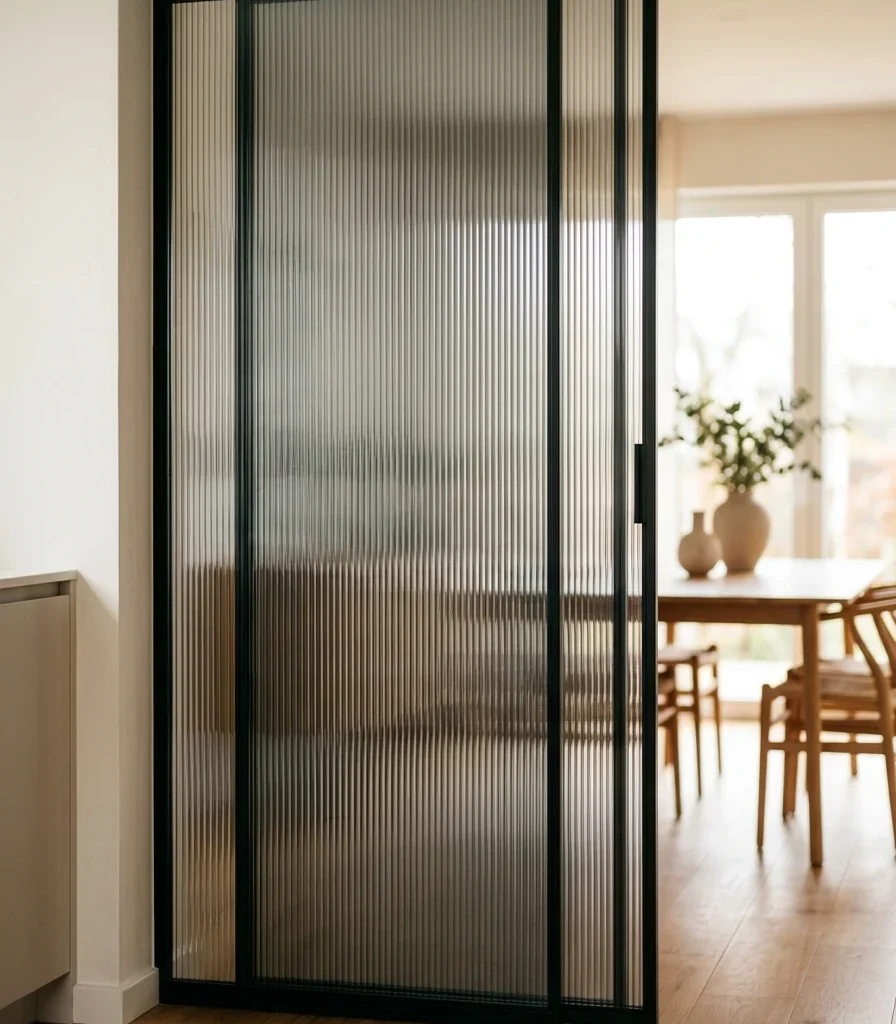6. Reeded Glass Partition Wall