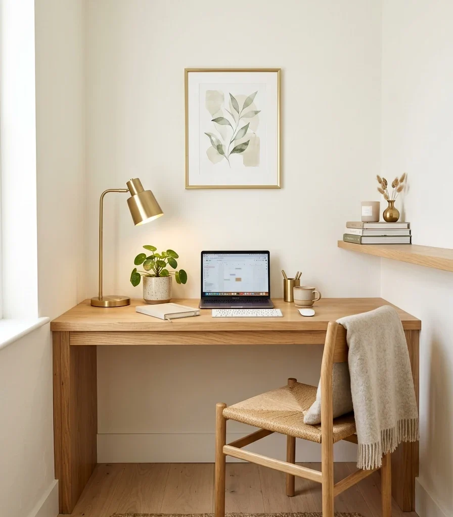 6. Warm White Walls to Keep the Corner Open