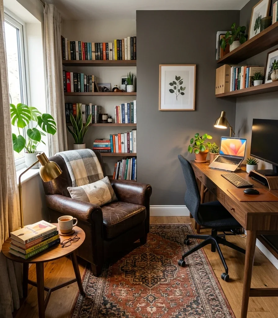 7. A Reading Nook That Separates Work From Rest