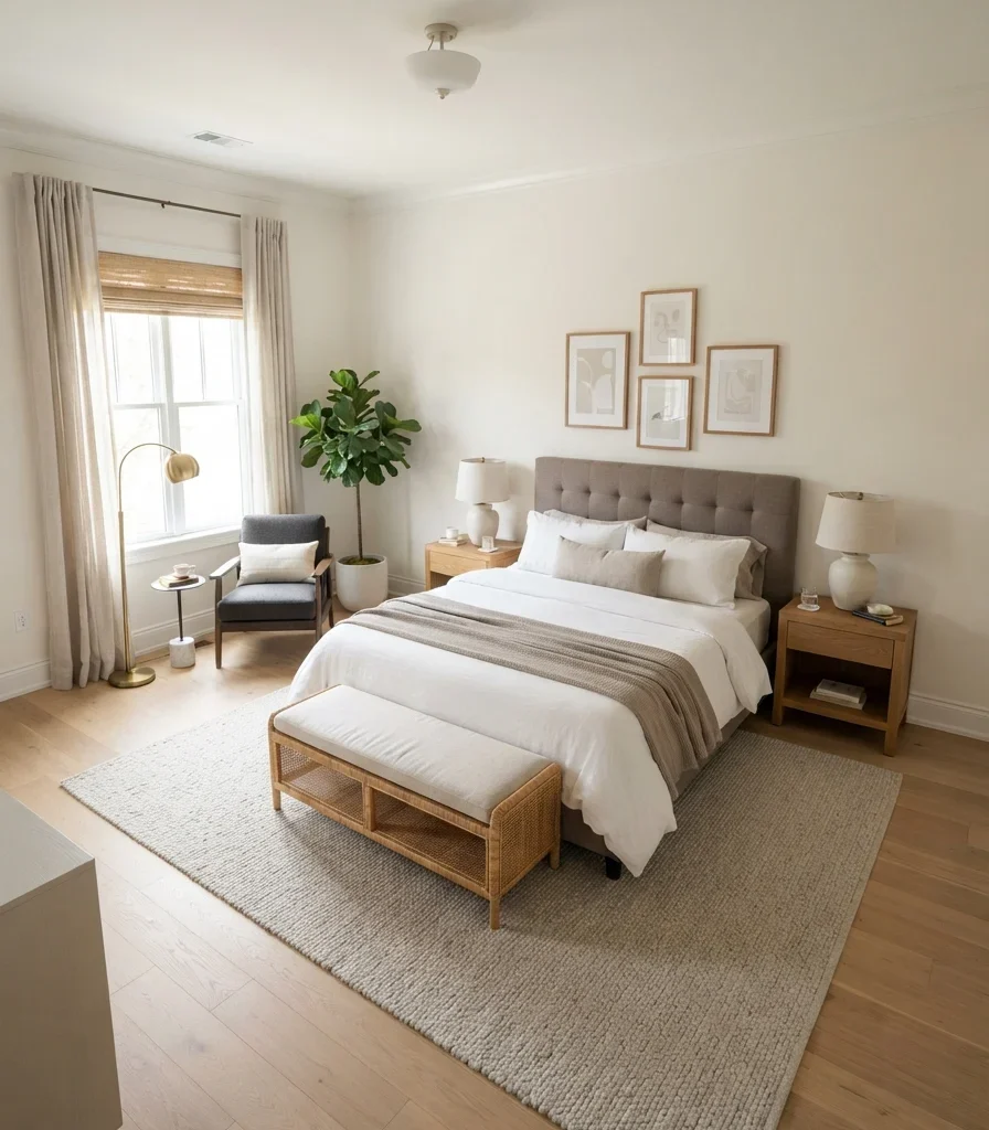 7. Rework the Furniture Layout Around the Bed