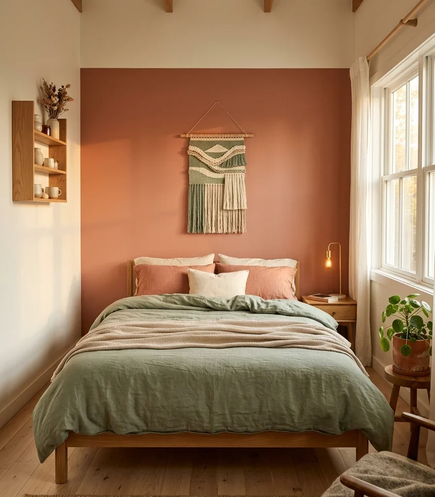 7. Terracotta Blush Accent Wall