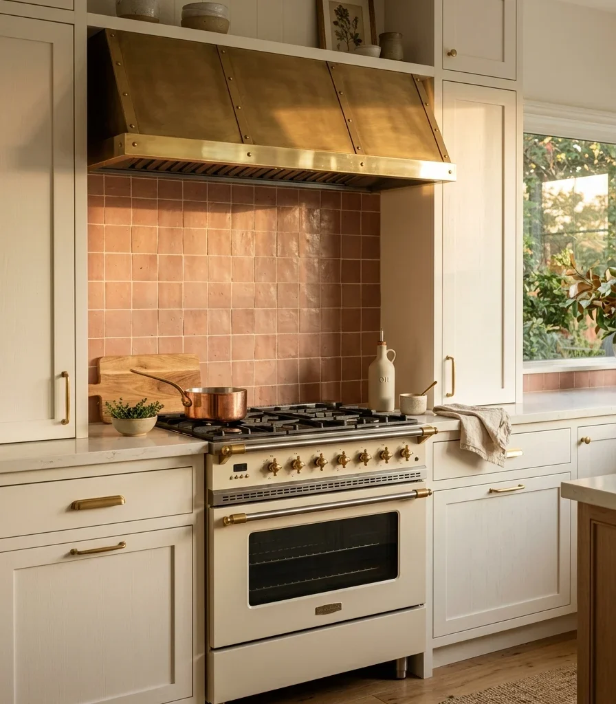 7. Terracotta Blush Tile on the Range Wall