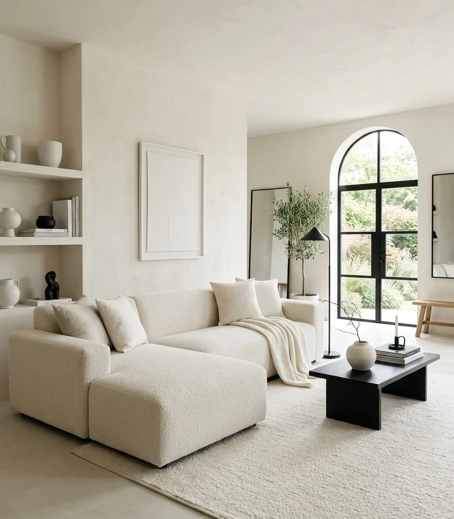 7. Use a Monochrome Palette to Let Furniture Visually Recede