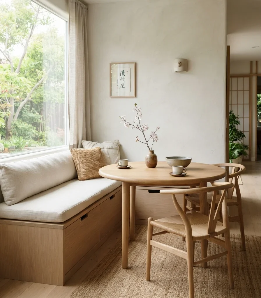 8. Built-In Oak Dining Bench