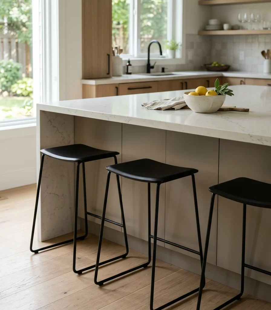 8. Choose Slim Profile Bar Stools With No Bulk