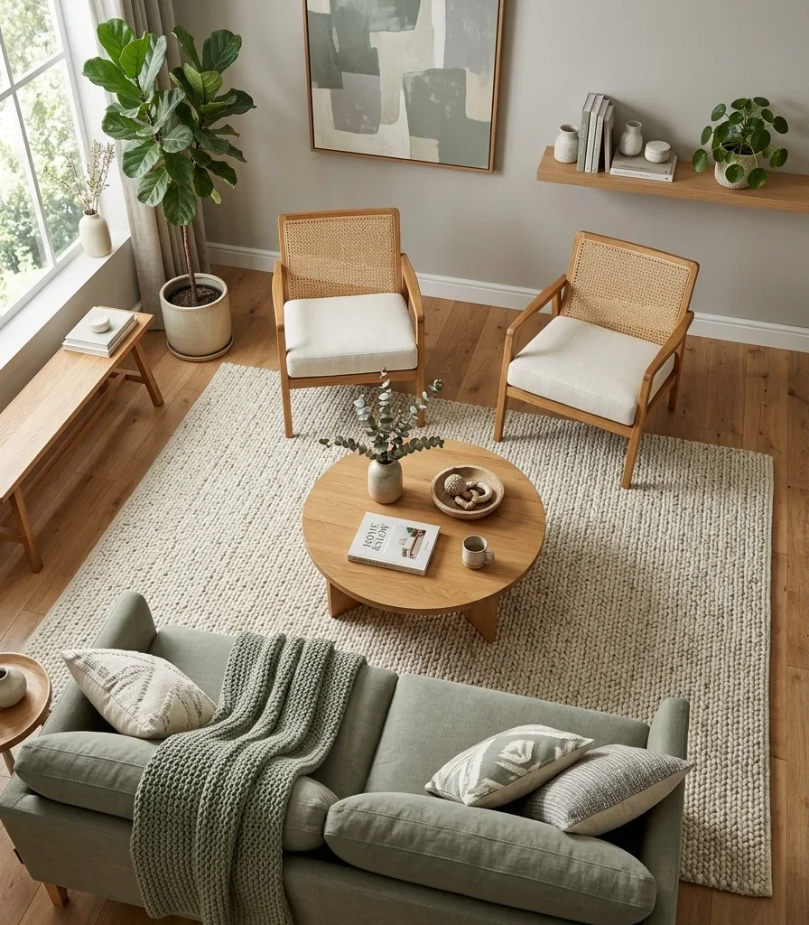 8. Defining a Conversation Zone With Rugs