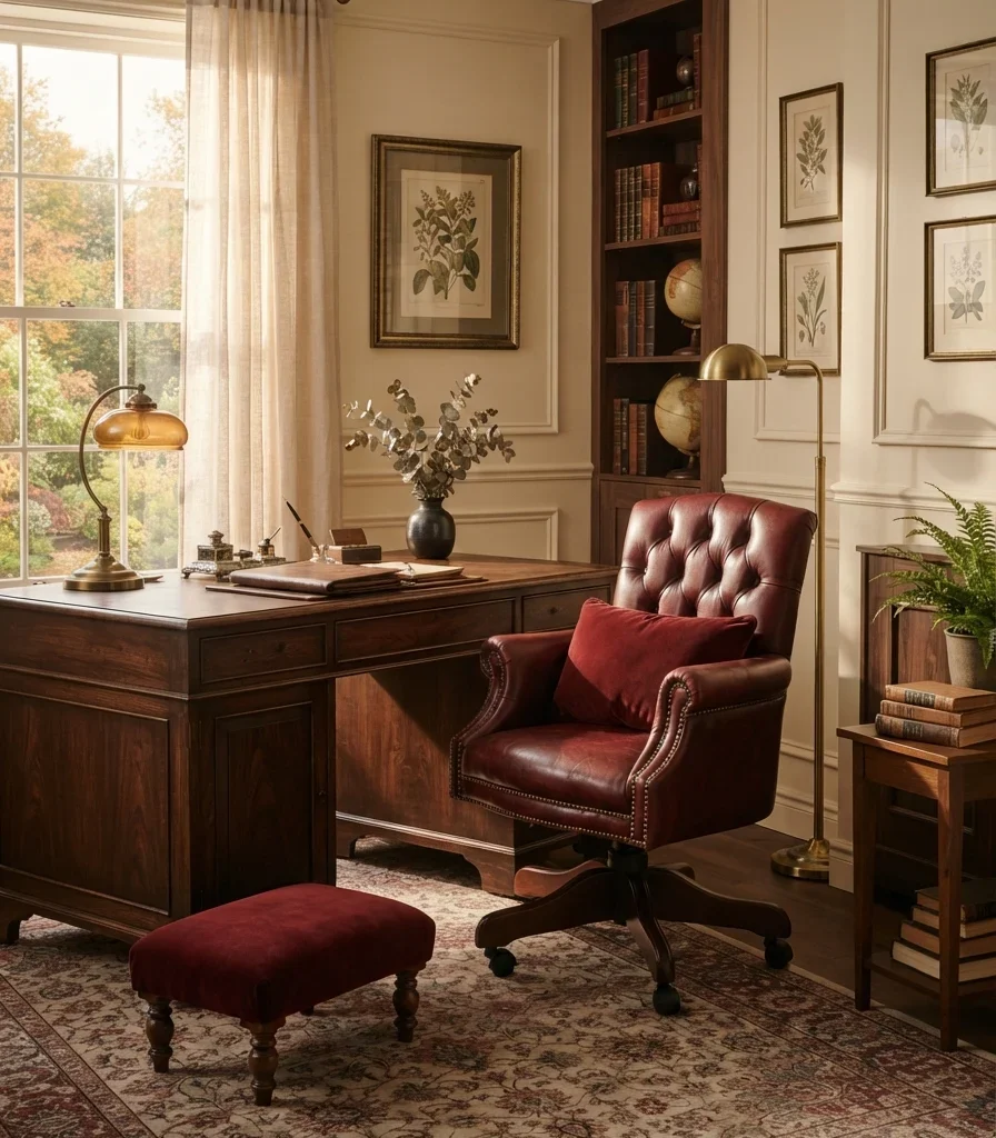 8. Introduce Oxblood Through Leather and Textiles