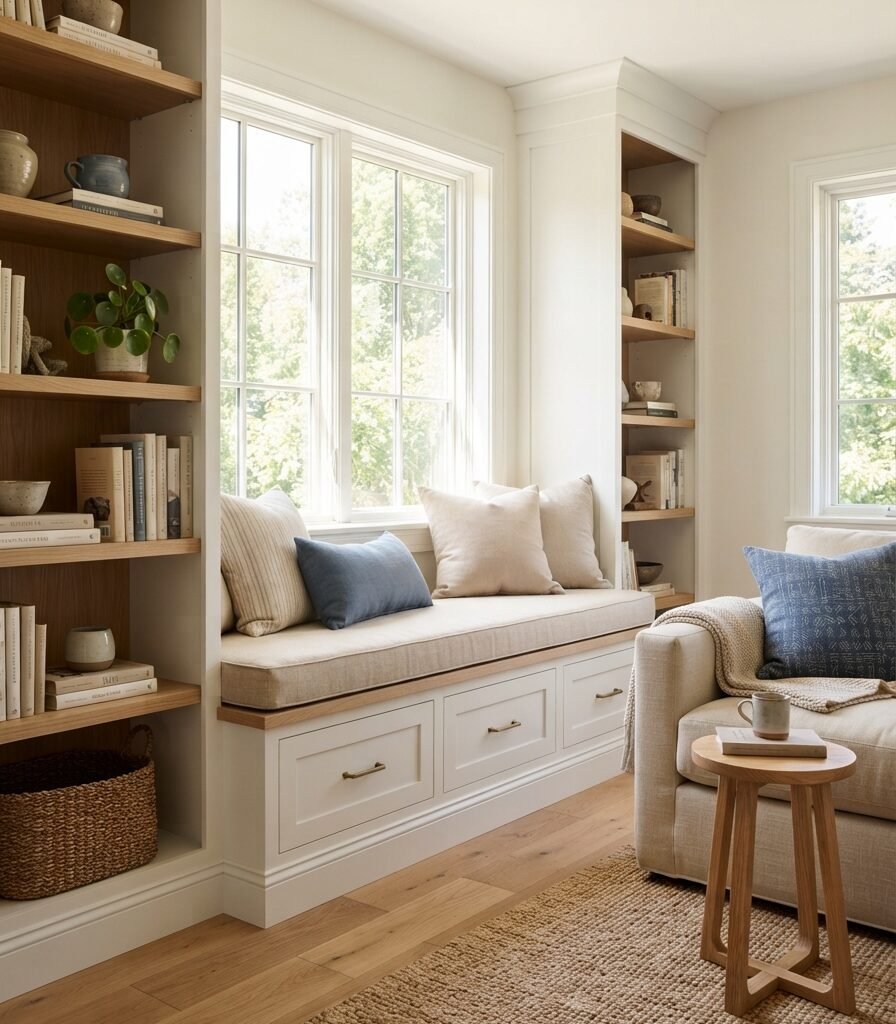 8. Use Built-In Window Seating for Extra Capacity