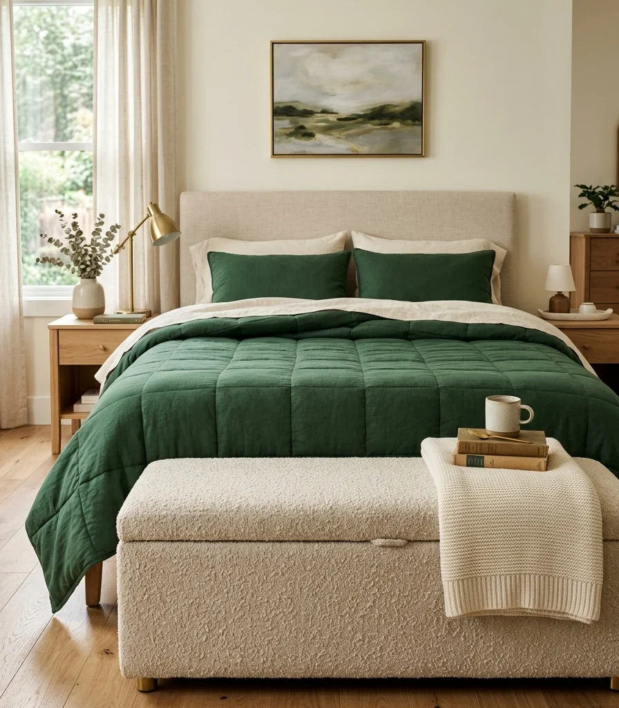 9. A Storage Bench at the Foot of the Bed