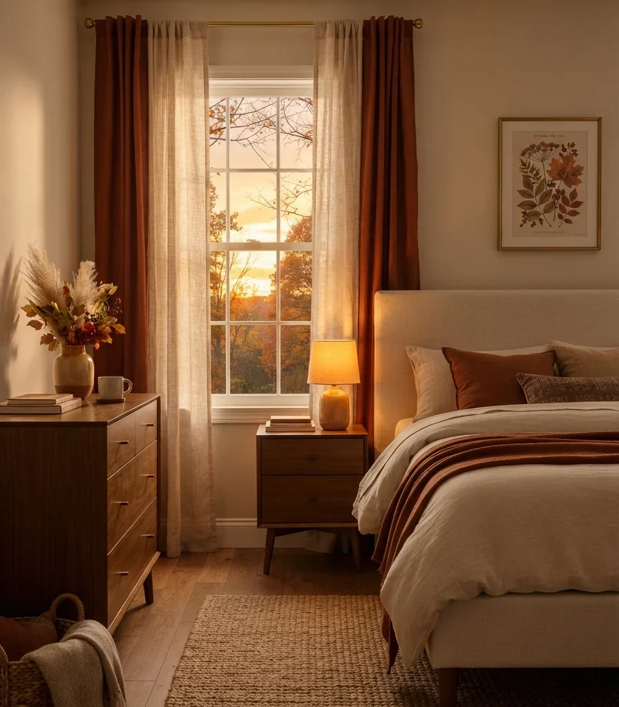 9. Frame the Window With Oatmeal and Rust