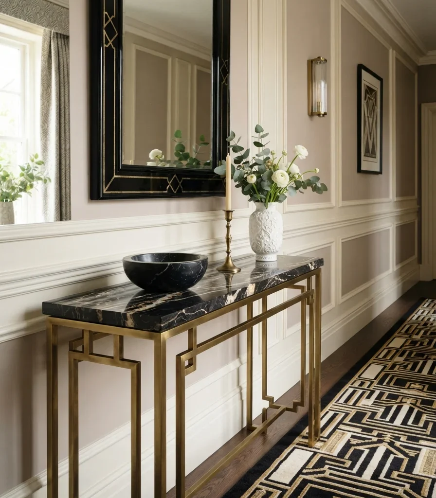 9. Marble-and-Brass Hallway Moment