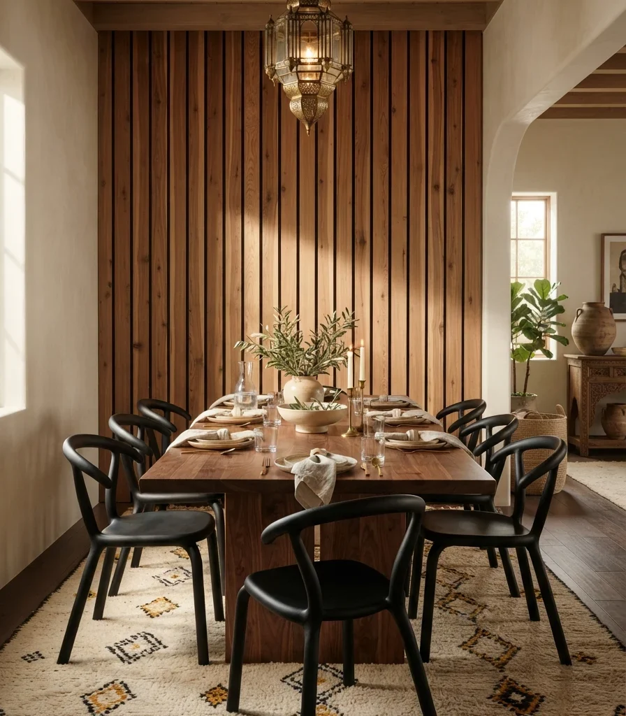 9. Use Cedar Slats as a Modern Moroccan Feature