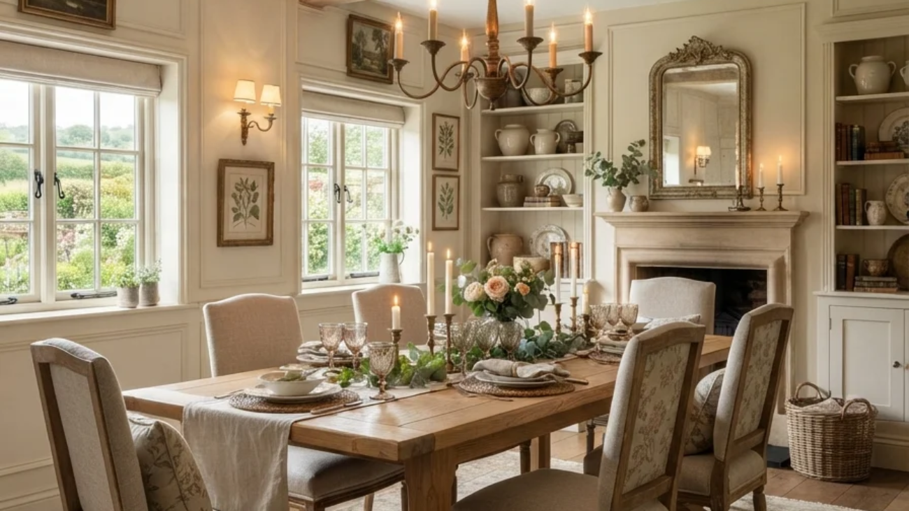 20 The Timeless Elegance of an English Countryside Dining Room