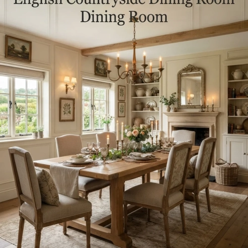 20 The Timeless Elegance of an English Countryside Dining Room