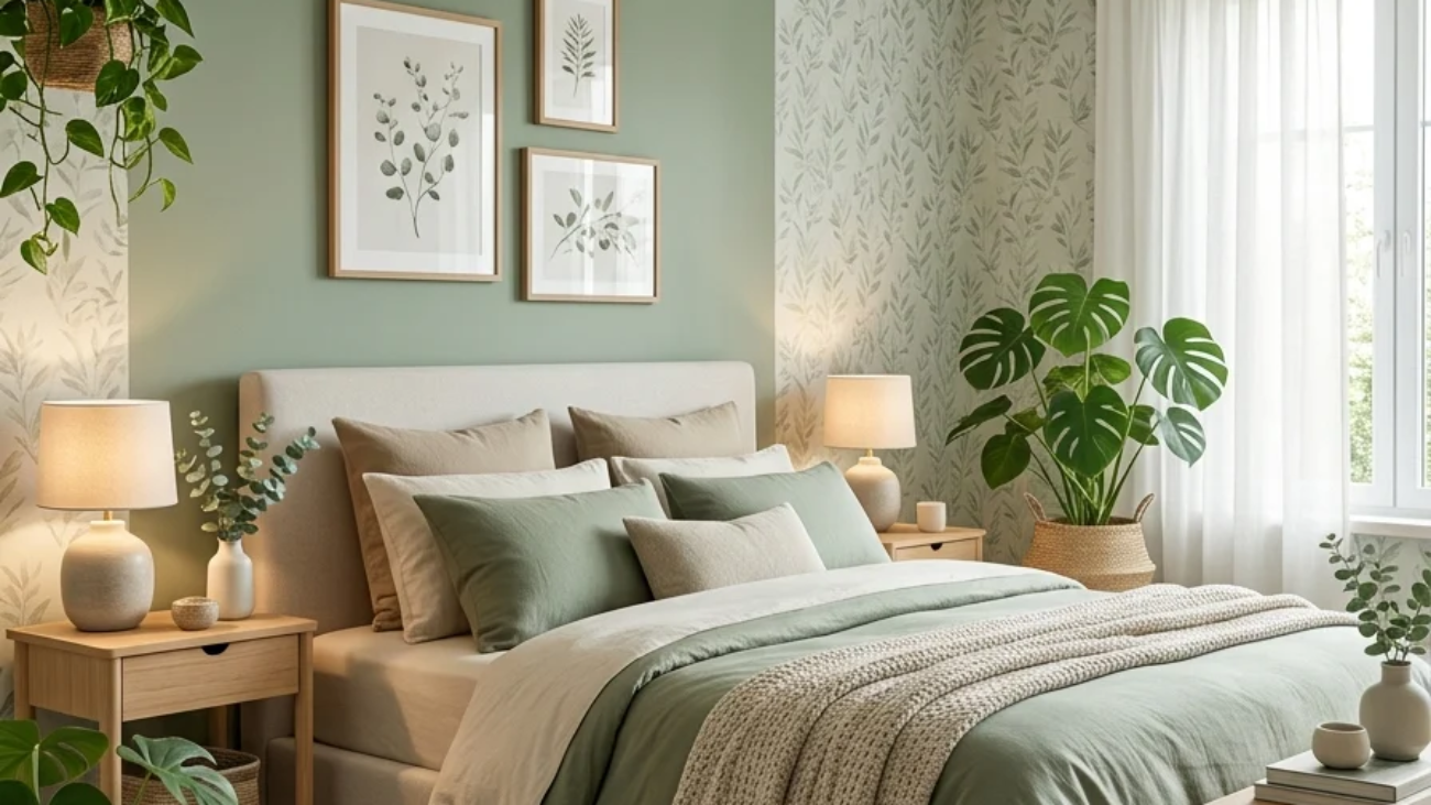 15 Serene Atmosphere Green Bedroom Ideas