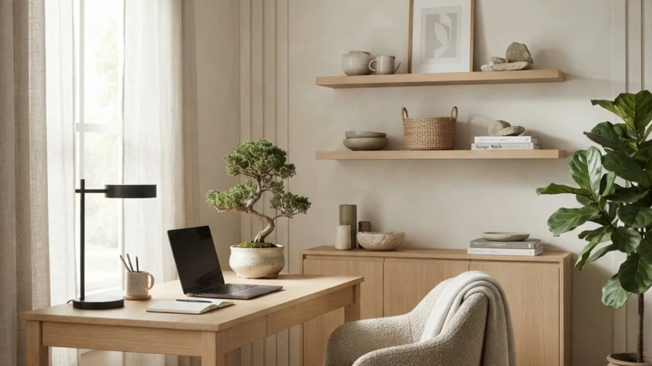 16 Japandi Home Office Ideas for a Calm, Focused Workspace