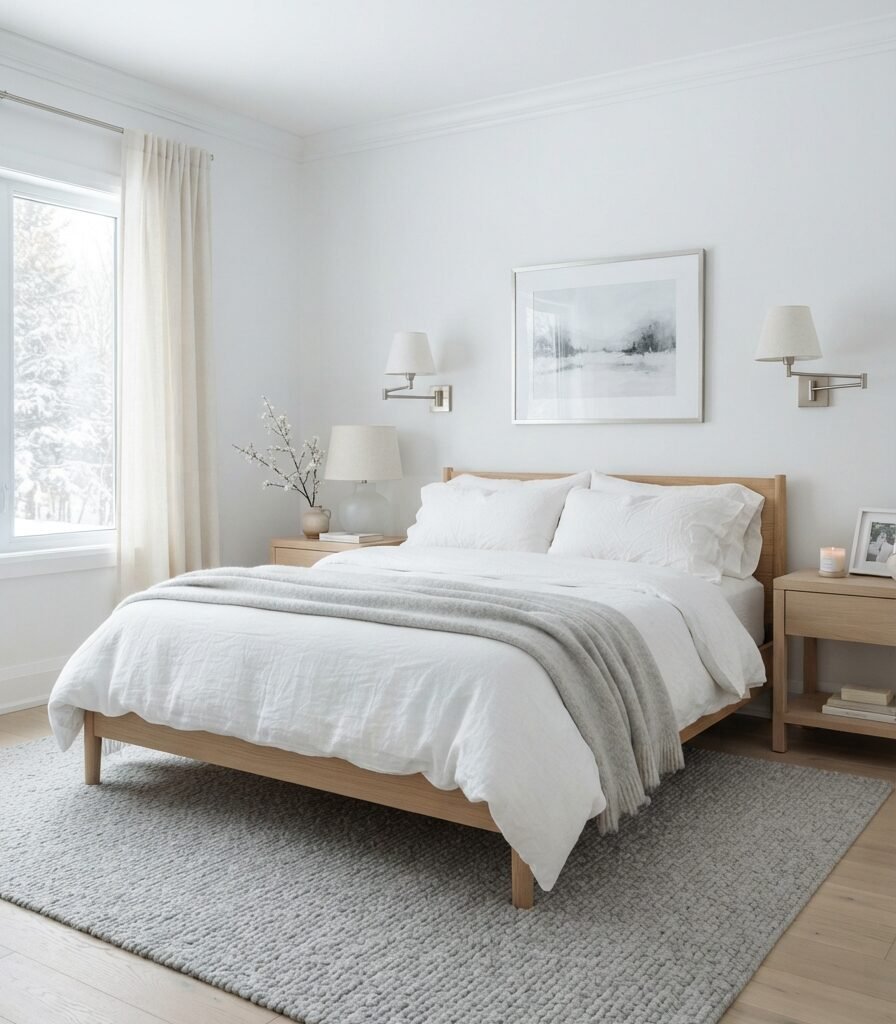 2. Benjamin Moore White Diamond OC-61 for a Crisp Snowy Feel